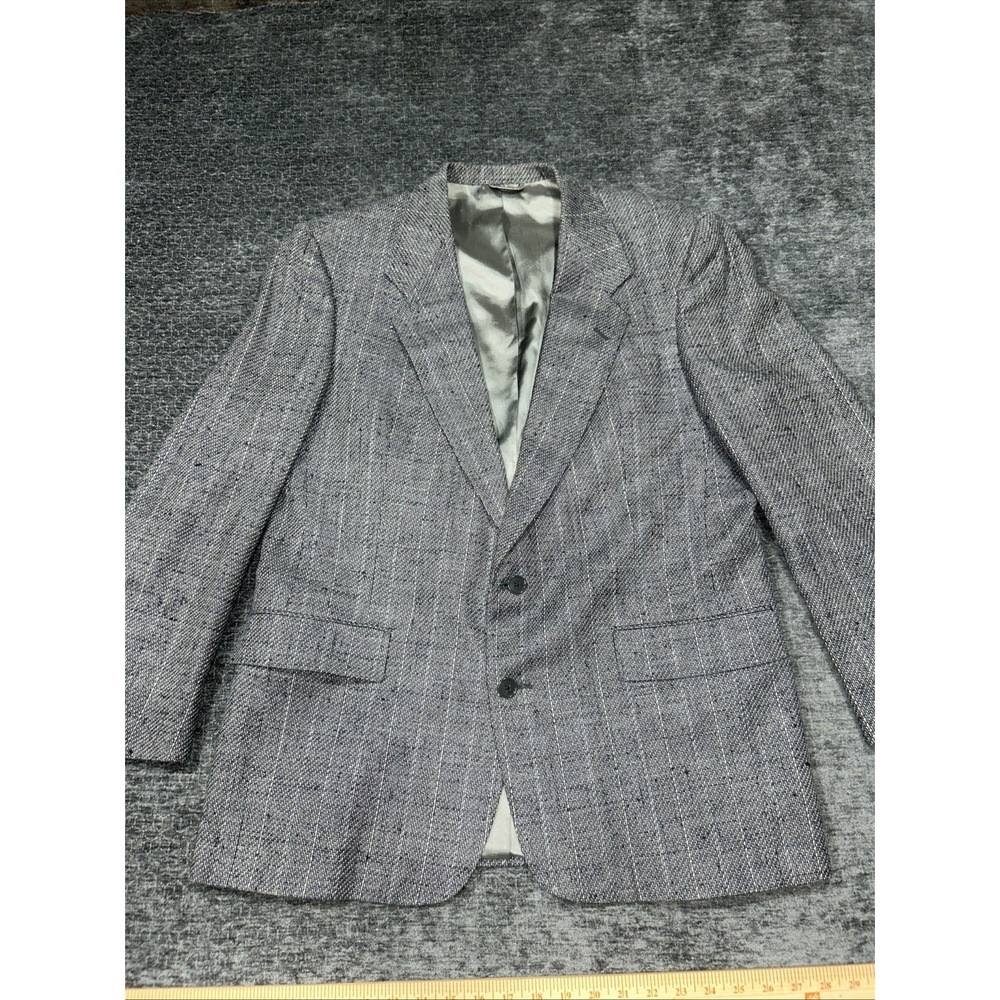 Vintage Christian Dior Monsieur Blazer Mens 44R Gray Silk Wool Tweed Sport Coat‎